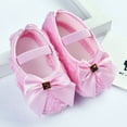 thumbnail image 2 of Baby Girls Mary Jane Flats with Bowknot Non-Slip Toddler First Walkers Princess Dress Shoes Infant Shoes 0 - 18 Months, 2 of 3