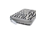 thumbnail image 2 of Daisy Rose Zebra Print Unisex PU Vegan Leather Zip Clutch Wallet, Grey, 2 of 6