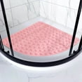 thumbnail image 2 of Corner Shower Mat, Non Slip Bathtub Mats PVC Bath Mat, Machine Washable Sector Shower Mat, Safe Shower Pad with Suction Cup Quick Drain for Bathroom Wet Areas, 2 of 6