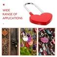 thumbnail image 3 of OULII small metal padlock red Zinc Alloy 1Pack for anniversary celebration, 3 of 8