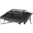 Mainstays 30" Square Fire Pit with Screen, Poker, and Cover