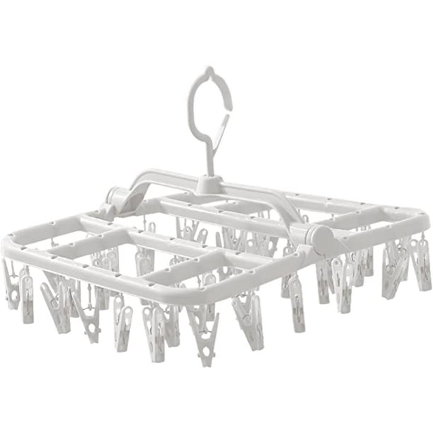 Calcetin tendedero colgante con 40 clips colgador de calcetines plegable secadores de ropa para calcetines panales de tela toallas ropa interior TUNC Sencillez Walmart en linea