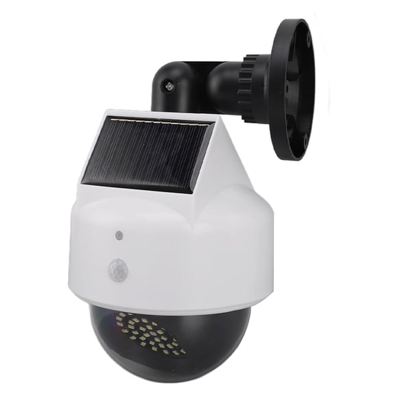 Solar Dummy Camera Security Outdoor Solar Powered Simulated Surveillance Cameras With Flashing Red LED Light For Indoor Outdoor