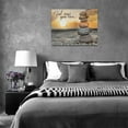 thumbnail image 6 of Zen Wall Art Christian Bible Verse Canvas Prints Religious Scriptures Pictures Wall Decor Beach Sunset Stone Meditation Painting Modern Artwork Home Decoration Bathroom Bedroom Spa Room 16"x12", 6 of 6