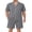 Gray, variant on Couple Matching Pajamas Sets Men Short Sleeve Button Up Pjs Sleepwear 2 Piece Lounge Set