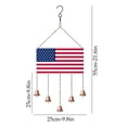 thumbnail image 3 of Chmadoxn American Flag Wind Chime, Patriotic Wind Chime, Wreath Memorial Wind Chimes Hanging Ornament for USA Independence Day 4th of July Garden Lawn Yard Decorations, 3 of 9