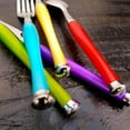 thumbnail image 3 of Gibson Santoro 20pc Colorful Stainless Steel Flatware Set w/Hanging Storage Rack, 3 of 4