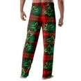 thumbnail image 3 of Hearthz Christmas Men Pajama Pants Drawstring Elastic Waist Men Lounge Pants Funny Print Wide Leg Men Pajama Pants, 3 of 5