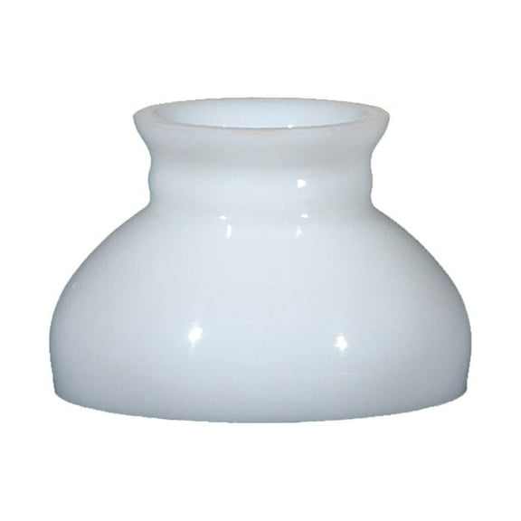 B&P Lamp® Small 3 1/2 Diameter Opal Glass Student Lamp Shade With Plain Top