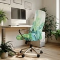thumbnail image 3 of FKELYI Office Chair Cover Stretch Fabric Computer Chair Slipcover Washable Tropical Palm Leaf Print Anti-Dust Rotating Chair Protector for Boss Chair Home Decor, Large, 3 of 6