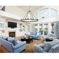 thumbnail image 6 of bokifol Black Farmhouse Chandelier Metal,24-lights Rustic Wagon Wheel Chandelier For Living Room Entryway, 6 of 8
