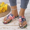thumbnail image 5 of FAKKDUK Women Sandals Summer Women's Flip Flops Non Slip Quick Dry Flat Thong Sandals Wear Footbed for Walk Outdoor Wear Womens Open Toe Flat Beach Slippers for Independence Day, 5.5&Multicolor, 5 of 7