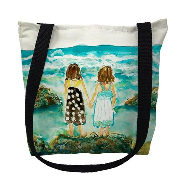 Twins on Rocks Small Tote Bag 13x13 18 inches x 18 inches