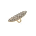 thumbnail image 6 of Women Fashion Ring Long Gold Metal Oval Shape Silver Bling Size 8, 6 of 7