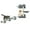 Grey, variant on PawHut 4Pcs Cat Wall Shelf with Scratching Posts, Hammock, Platforms, Steps