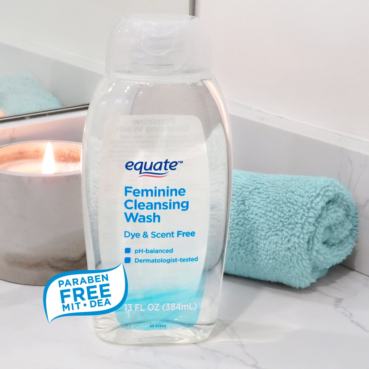 Equate Dye- and Scent-Free Feminine Cleansing Wash For all Skin Types, 13 fl oz