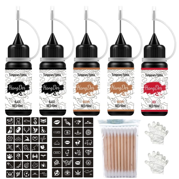 Kit de tatuajes temporales Yomagine, tinta semipermanente para tatuajes