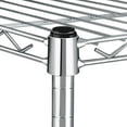thumbnail image 4 of Simple Deluxe Heavy Duty 5-Tier Wire Shelving Unit with Wheels, Adjustable Steel Storage Rack, 1750 lb Capacity, Chrome, 36"x 18"x 71", 4 of 7