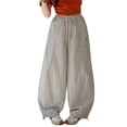 thumbnail image 3 of Girls Wide Leg Casual Pants Loose Fit Comfortable Trousers For Big Kids And Teens Soft Everyday Wear Tween Kids Summer Soft Comfy Cute Teen Basic Pants, 3 of 3