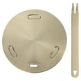 thumbnail image 1 of Placa difusora de calor para estufa de gas de 6.3 pulgadas con mango removible, oro rosa, 1 of 4