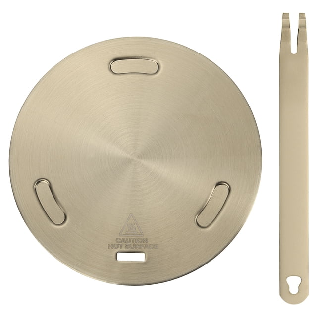 Placa difusora de calor para estufa de gas de 6.3 pulgadas con mango removible, oro rosa
