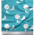 thumbnail image 1 of Soimoi Satin Silk Fabric Bamboo Tree,Moon & Stork Bird Fabric Prints by Yard 42 Inch Wide, 1 of 3