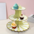 thumbnail image 6 of Mlkoz Room Decor, Three Tier Paper Foil Cake Stand Children Adult Birthday Party Event Anniversary Celebration Cake Stand, Men Gifts, 6 of 6