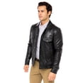 thumbnail image 6 of Skylinewears Mens Motorbike Leather Jacket 100% Genuine Cowhide on Sale Black Size Small, 6 of 7