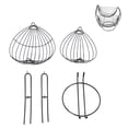 thumbnail image 1 of Iron Circular Wire Fruit Basket, 2 Tier Hammock Fruit Basket Metal Structure Countertop Decor Perfect Gift  For Office, 1 of 8