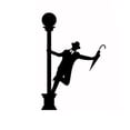 thumbnail image 3 of Men Umbrella Wall Sticker Street Lamp PVC Wall Removable Switch Sticker PVC Home Decoration Decals, 3 of 4