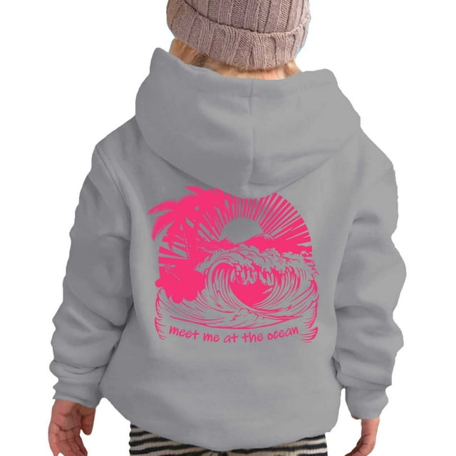 Dpytoraw Chandail à Capuchon à Manches Longues pour Fille Sweat à Capuche Graphique Mignon pour Enfants Taille 3-4 Ans