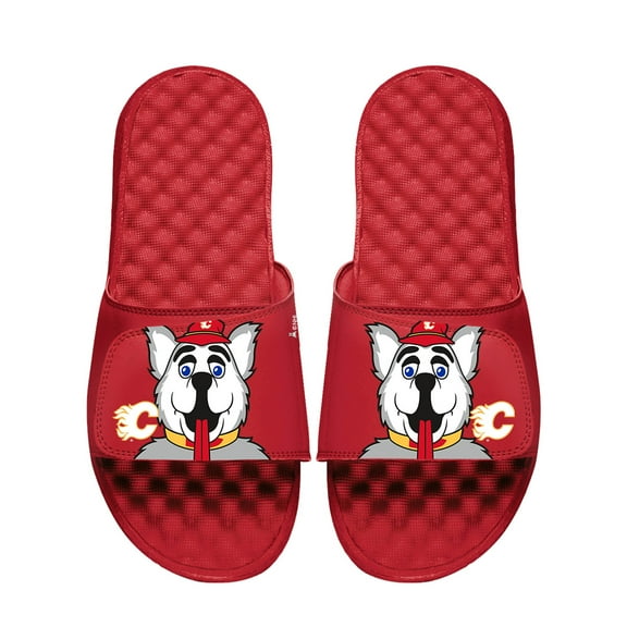 Youth ISlide  Red Calgary Flames Team Mascot Slide Sandals