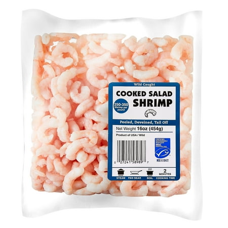 Fresh Wild Caught Cooked Salad Shrimp, 16 oz