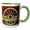 Green/White, variant on 3drose, Washington State, Palouse. Old Wagon Wheels from Local Wheat Farms., 11oz Two-tone Yellow Mug