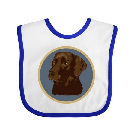 

Inktastic Labrador Retriever Chocolate Lab Dog Gift Baby Boy or Baby Girl Bib