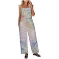 thumbnail image 1 of Birdeem Women Ladies Printed Summer Sleeveless Backless Loose Long Playsuits Rompers Jumpsuit, 1 of 6