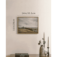 thumbnail image 3 of Drsoum Landscape Canvas Vintage Classical Framed Paints 11x14in White Clouds Over Vast Grassland Room Decor - Natural Framed, 3 of 6