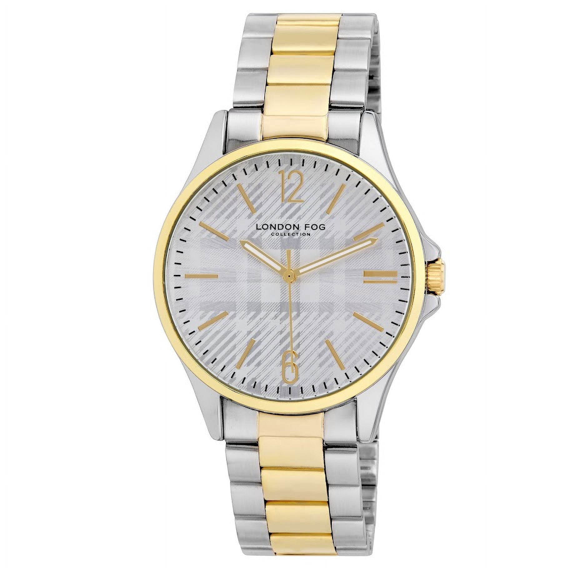 London Fog Glasgow 40mm Brilliant Two Tone Gold Bracelet 