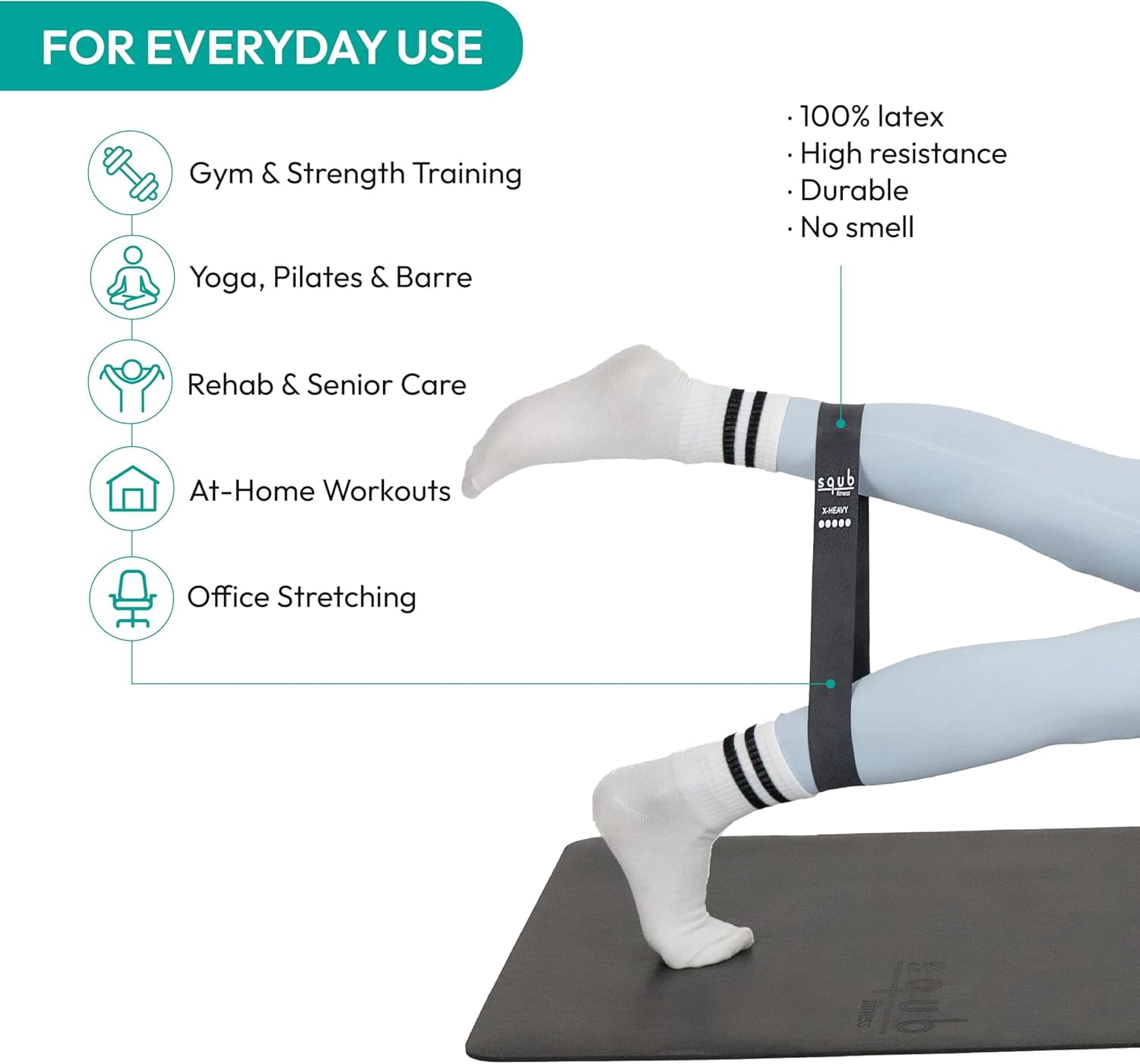 JJEAN-Fitness Resistance Bands Set Stretch Bands for Exercise Bands Resistance for Home Workout Bands, with Handles Bands for Working Out Portable Fitness Bands Resistance Bands for Women Elastic Ban