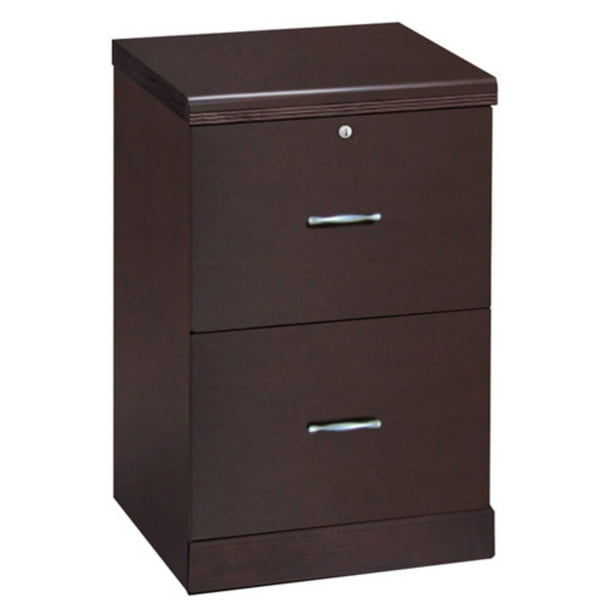 2 Drawer Vertical Wood Lockable Filing Cabinet Espresso 2 Drawer Vertical Wood Lockable Filing