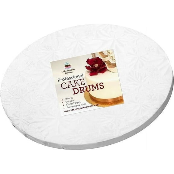 12" White Round Drum, 1/2" thick, single unit