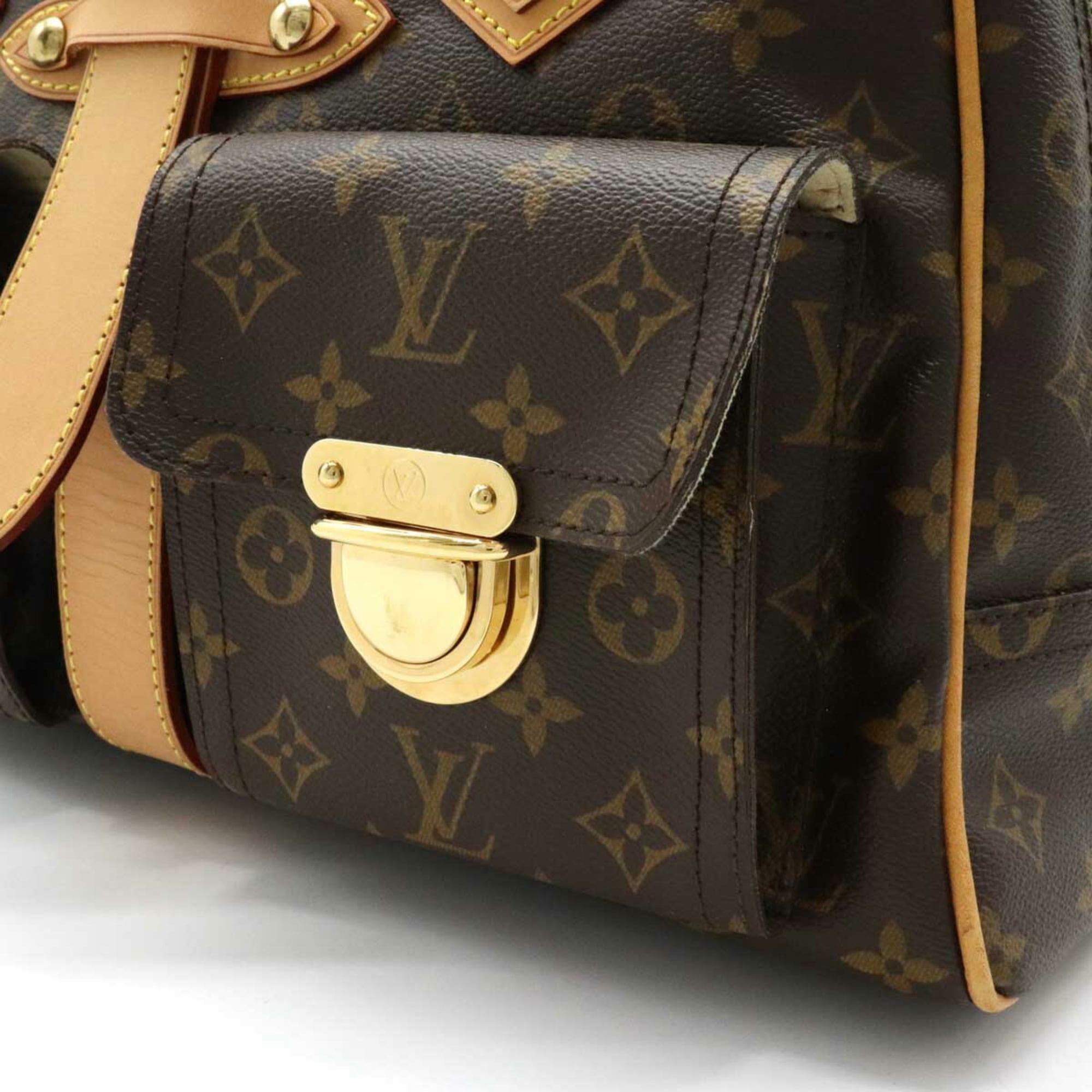Louis Vuitton Manhattan shoulder bag in brown monogram canvas and