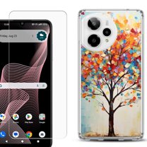 Phone Case for ATT Verge 2 5G, with Screen Protector, by OneToughShield - Vibrant Tree