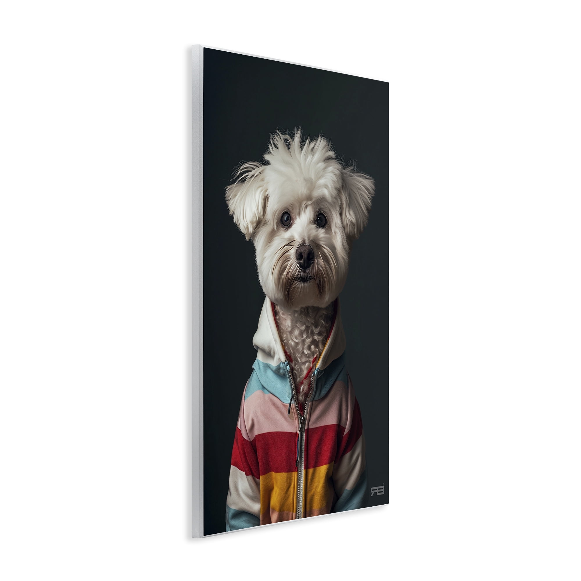 Stupell Industries Terrier Dog with Windbreaker Animals & Insects Painting Unframed Art Print Wall Art, 10 x 15