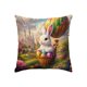 thumbnail image 1 of Cubiertas de Almohada Al Aire Libre Conejos de Primavera Huevo de Pascua Floral Sofá Cubierta de Cojín Decorativo Funda de Almohada Decorativa de Vacaciones 45x45cm/17.72x17.72In Cubiertas de Almohada, 1 of 6