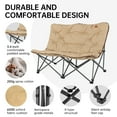 thumbnail image 3 of KingCamp  Loveseat Camping Chairs Oversized Padded Double Sofa Chair for Outdoor & Indoor, Heavy-Duty Support 600lbs, Khaki, 3 of 11