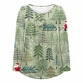 thumbnail image 4 of Pntutb Mujer Casual Navidad Impreso Jersey Cuello Redondo Manga Larga Botones Blusa tops Pntutb Pntutb-2316, 4 of 6