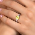 thumbnail image 4 of Gem Stone King 10K Two Tone Gold Canary Mystic Topaz and White Topaz Engagement Ring for Women | 2.22 Cttw | Oval 8X6MM | Gemstone November Birthstone | Size 6, 4 of 6