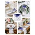 thumbnail image 3 of Modern Blue Cloth Napkins Set of 4 Reusable Dinner Napkins, Gradient Floral Abstract Bohemian White Cocktail Napkin Washable Table Napkins for Wedding/Holiday Party/Baby Shower 20"x20", 3 of 7