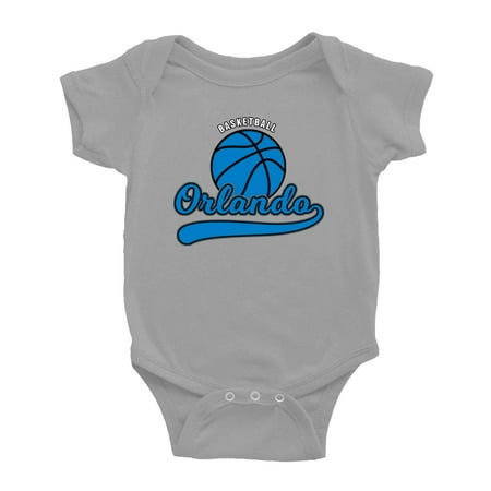 

Cute Orlando Baby Outfits Basketball Fan Sports Baby Clothes (Gray 0-3 Monthes)